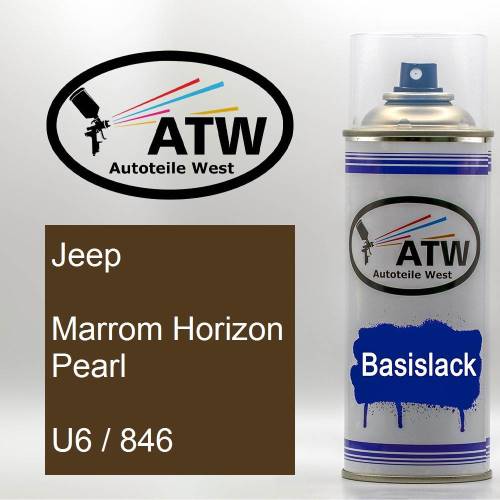 Jeep, Marrom Horizon Pearl, U6 / 846: 400ml Sprühdose, von ATW Autoteile West.